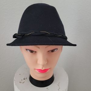 NWOT Short Brim Black Fedora Trilby Hat